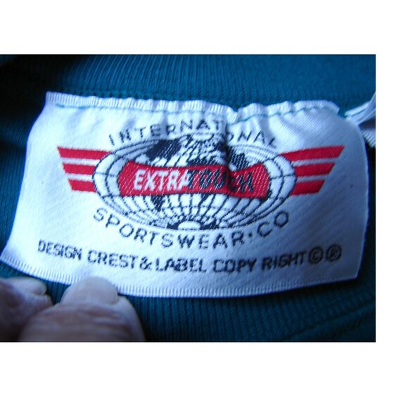 Vtg International Sportswear Mock Neck Pullover TOP, Plus Sz 2X, Navy Blue - Picture 6 of 6